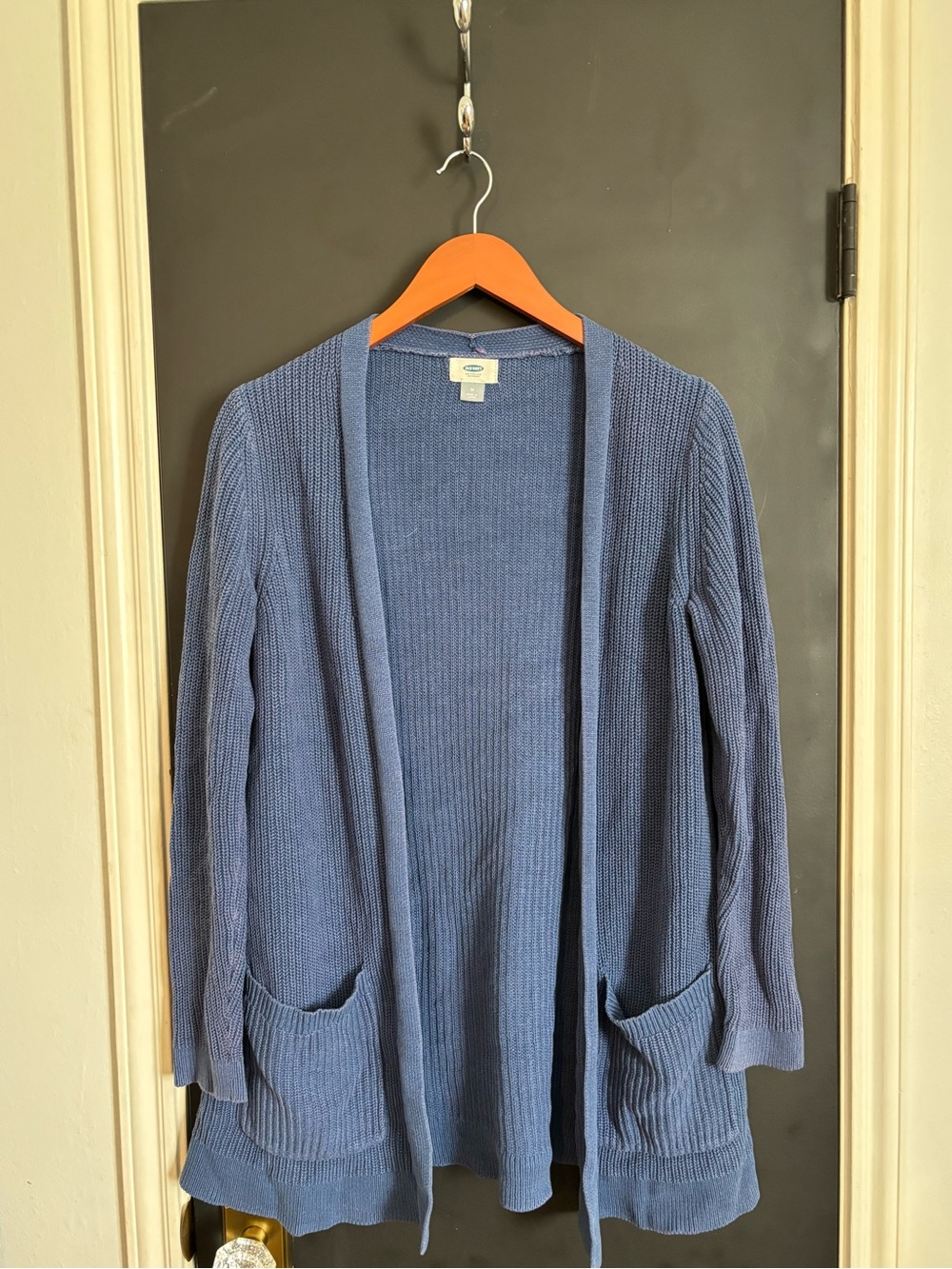 Old Navy Dusty Blue Open-Front Ribbed Cardigan